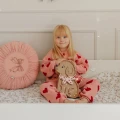 Drewniana lampka LED w kształcie pudla do pokoju dziewczynki
