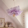 Fioletowa lampa sufitowa Peonia w kształcie kwiatu do pokoju dziewczynki