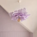 Lampa wisząca Kwiat Peonia fioletowa – dekoracyjne oświetlenie pokoju dziewczynki
