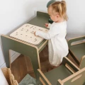 Oliwkowe meble dziecięce Babywood – stolik dla dziecka