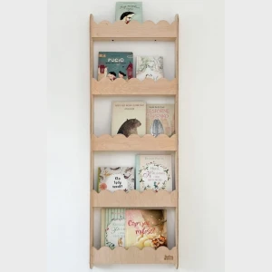 Drewniany regał wiszący dla dzieci Wave L - Babywood