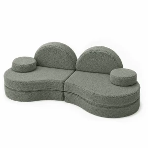 Sofa Modułowa Dla Dziecka Coccolo 6 Elementów Bearly Szałwiowy - Meow Baby