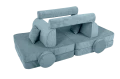 sofa premium do pokoju dziecka turkusowa sztruksowa