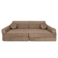 sofa modulowa dla dziecka 8 elementow brązowa