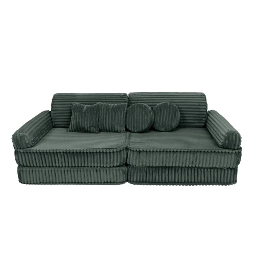 Sztruksowa Sofa Dziecięca Premium Churros Pine Forest Green
