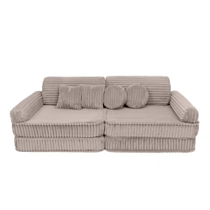Sztruksowa Sofa Dziecięca Premium Churros Pebble Beige - Meow Baby