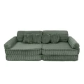 Sztruksowa Sofa Dziecięca Premium Churros Olive Sage Green