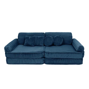 Sztruksowa Sofa Dziecięca Premium Churros Midnight Blue - Meow Baby