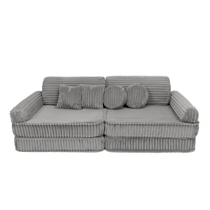 Sztruksowa Sofa Dziecięca Premium Churros Moon Dust Grey - Meow Baby