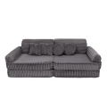 Sztruksowa Sofa Dziecięca Premium Churros Jurrasic Grey