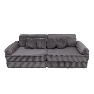 Sztruksowa Sofa Dziecięca Premium Churros Jurassic Grey - Meow Baby