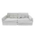 Sztruksowa Sofa Dziecięca Premium Churros Cotton Candy White