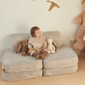 Sofa dla dziecka Pocket Basic Aesthetic Ecru - Meow Baby