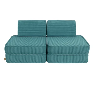 Sofa dla dziecka Pocket Basic Aesthetic Turkusowa - Meow Baby