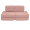 Sofa dla dziecka Pocket Basic Aesthetic Pudrowy Róż - Meow Baby