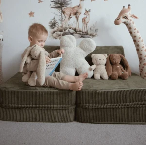 Sofa dla dziecka Pocket Basic Aesthetic Khaki - Meow Baby