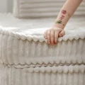 Sofa dla dziecka gruby sztruks Cotton Candy White