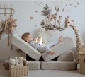 Sztruksowa sofa dziecięca Meow Baby Pocket Basic Slimcord szara