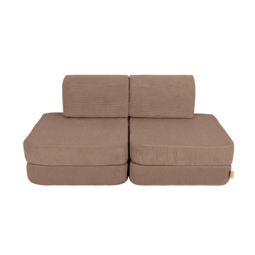 Sztruksowa Sofa dla dziecka Pocket Basic Slimcord Brązowa