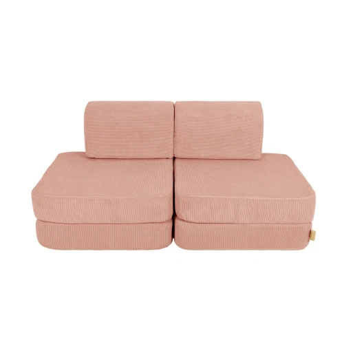 Sztruksowa Sofa dla dziecka Pocket Basic Slimcord Ceglana