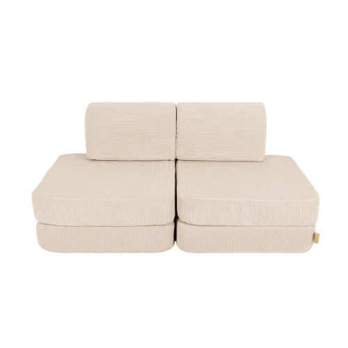 Sztruksowa Sofa dla dziecka Pocket Basic Slimcord Beżowa