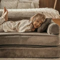 Sztruksowa Sofa Pocket Plus Aesthetic Brązowa - Meow Baby