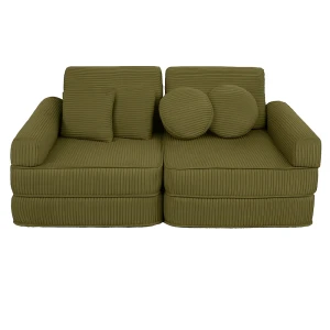 Sztruksowa Sofa Pocket Plus Aesthetic Khaki - Meow Baby