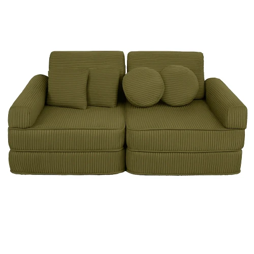 Sztruksowa Sofa Pocket Plus Aesthetic Khaki - Meow Baby