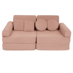 Sztruksowa Sofa Pocket Plus Aesthetic Pudrowy Róż - Meow Baby