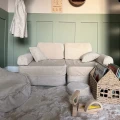 Beżowa Sztruksowa Sofa Pocket Plus