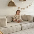 Sztruksowa sofa Pocket Plus Churros Cotton Candy White Meow Baby