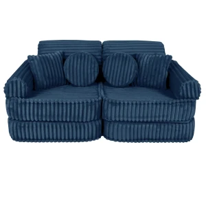Sztruksowa Sofa Pocket Plus Churros Midnight Blue - Meow Baby