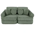 Sztruksowa Sofa do pokoju dziecka oliwka