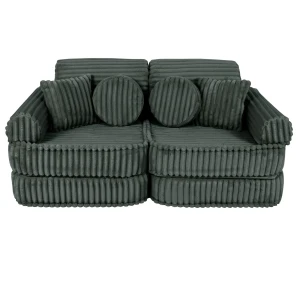 Sztruksowa Sofa Pocket Plus Churros Pine Forest Green - Meow Baby