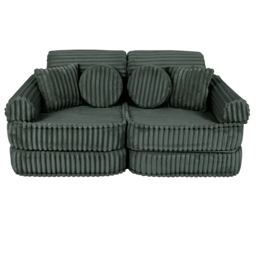 Sztruksowa Sofa Pocket Plus Churros Pine Forest Green