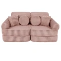 różowa sofa do pokoju dziewczynki modułowa do zabawy i odpoczynku