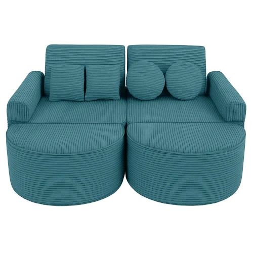 Sztruksowa Sofa Pocket Max Aesthetic Turkusowa