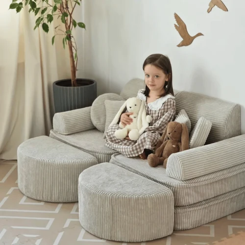 Sztruksowa Sofa Pocket Max Aesthetic Ecru
