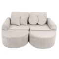 Ecru Sztruksowa Sofa Pocket Max Aesthetic Meow Baby