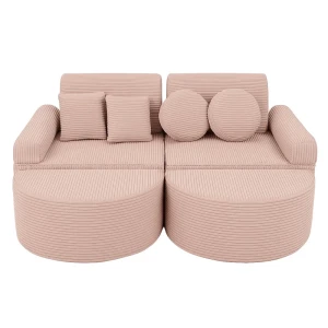 Sztruksowa Sofa Pocket Max Aesthetic Pudrowy Róż - Meow Baby