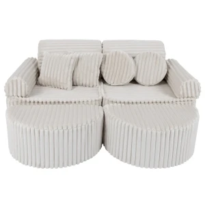 Sztruksowa Sofa Pocket Max Churros Cotton Candy White - Meow Baby