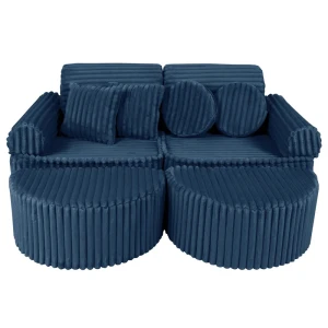 Sztruksowa Sofa Pocket Max Churros Midnight Blue - Meow Baby