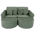 Sztruksowa Sofa Pocket Max Churros Olive Sage Green
