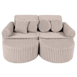 Sztruksowa Sofa Pocket Max Churros Pebble Beige - Meow Baby