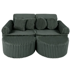 Sztruksowa Sofa Pocket Max Churros Pine Forest Green - Meow Baby