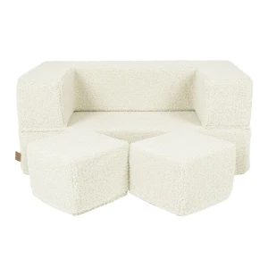 Sofa dziecięca Cube Bearly Kremowa - Meow Baby