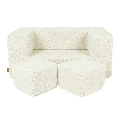 Sofa dziecięca Cube Bearly Kremowa