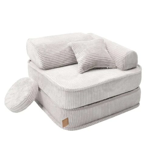 Sztruksowy fotel dla dziecka Aesthetic Ecru 60 cm Meow Baby