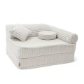 Sztruksowy fotel dla dziecka 80 cm Churros Cotton Candy White - Meow Baby
