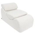 Biały fotel piankowy dla dziecka Wave Lounger Bearly